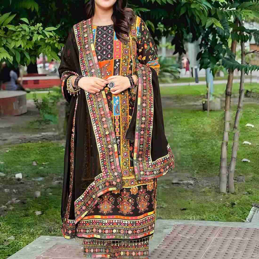 Georgette Readymade Three Piece
