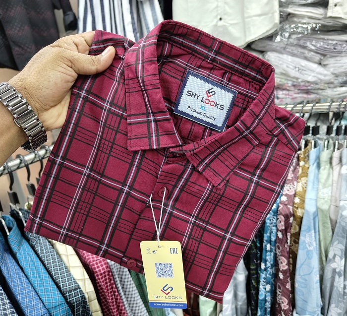 Pure Cotton full Sleeve Check Shirt