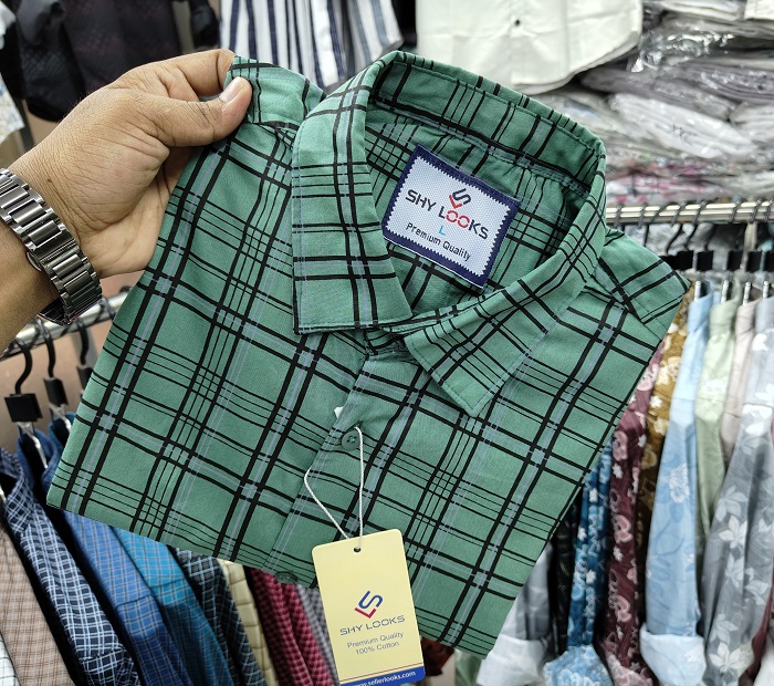 Pure Cotton full Sleeve Check Shirt