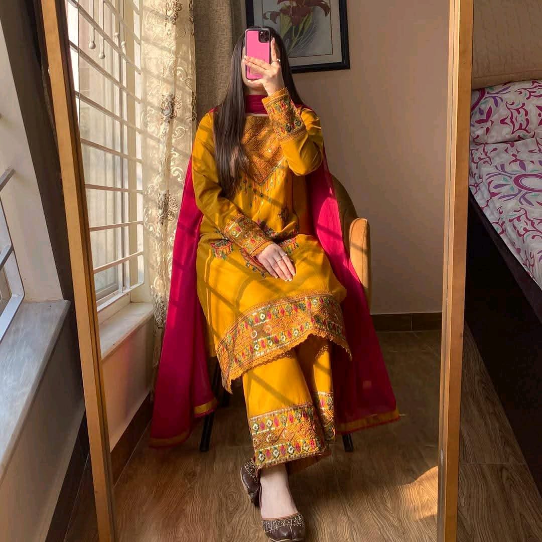 Sequence Embroidery Three  Piece