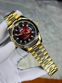 Gold Quartz  Watch For Men
