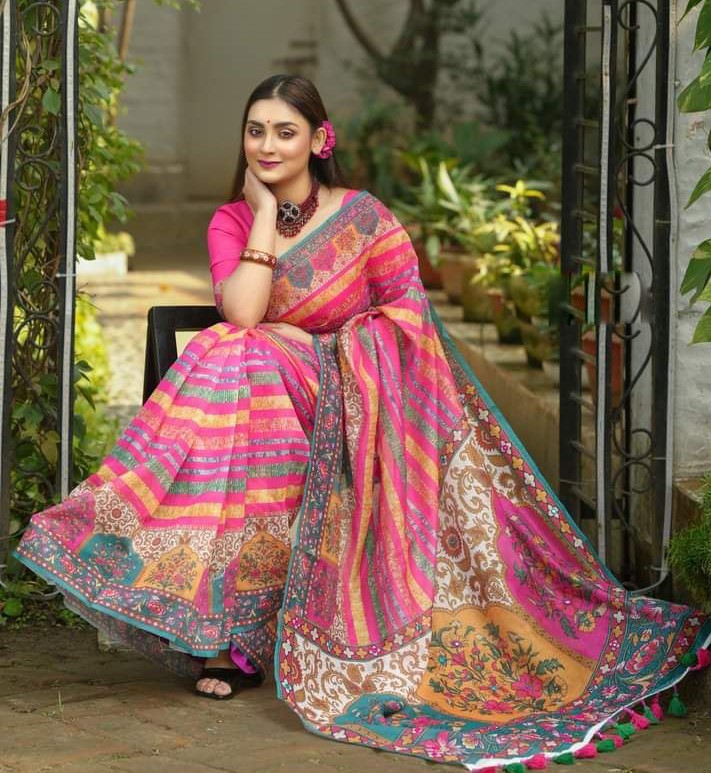 Digital Print Sharee with Blouse Piece