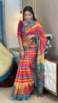 Digital Print Sharee with Blouse Piece