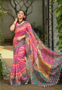Digital Print Sharee with Blouse Piece
