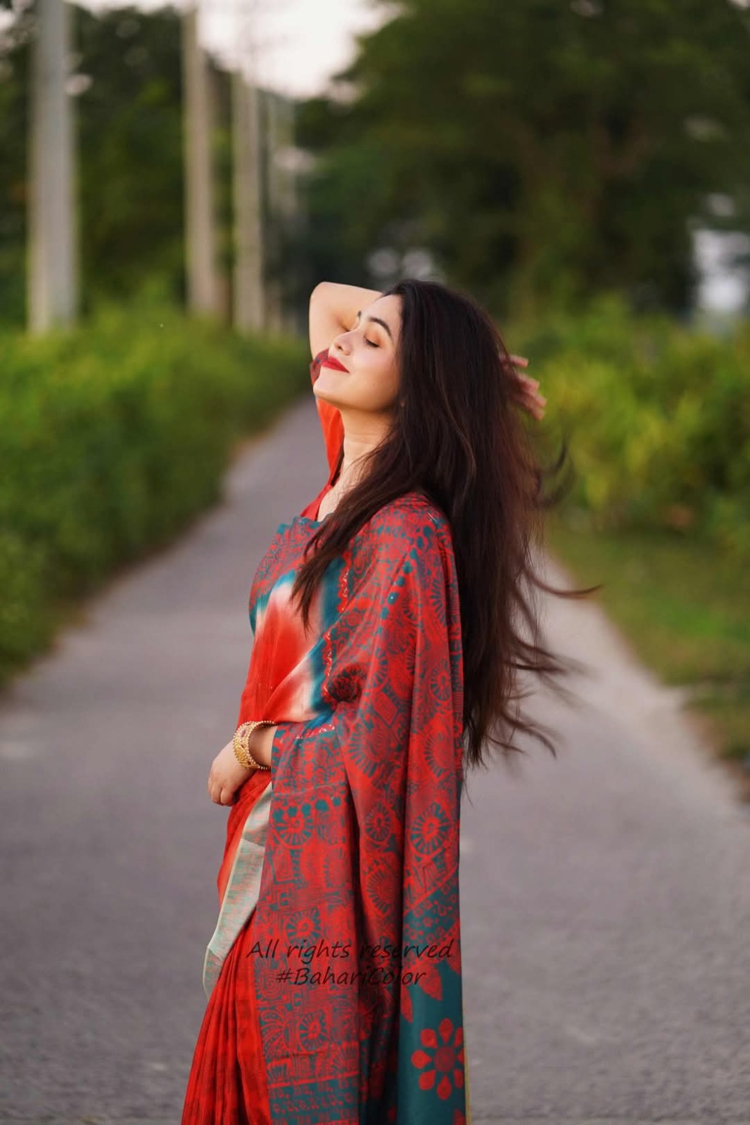 Digital Print Sharee with Blouse Piece