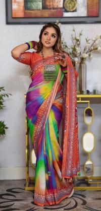 Digital Print Sharee with Blouse Piece