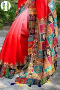 Stone and Digital Print Sharee with Blouse Piece