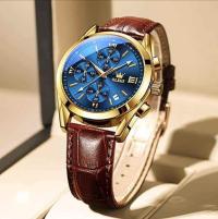 Stylish OLEVS Leather Band fashionable watch
