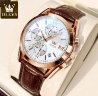 Stylish OLEVS Leather Band fashionable watch