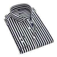 Men's Long Sleeve Stripe Print Shirt