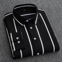Men's Long Sleeve Stripe Print Shirt