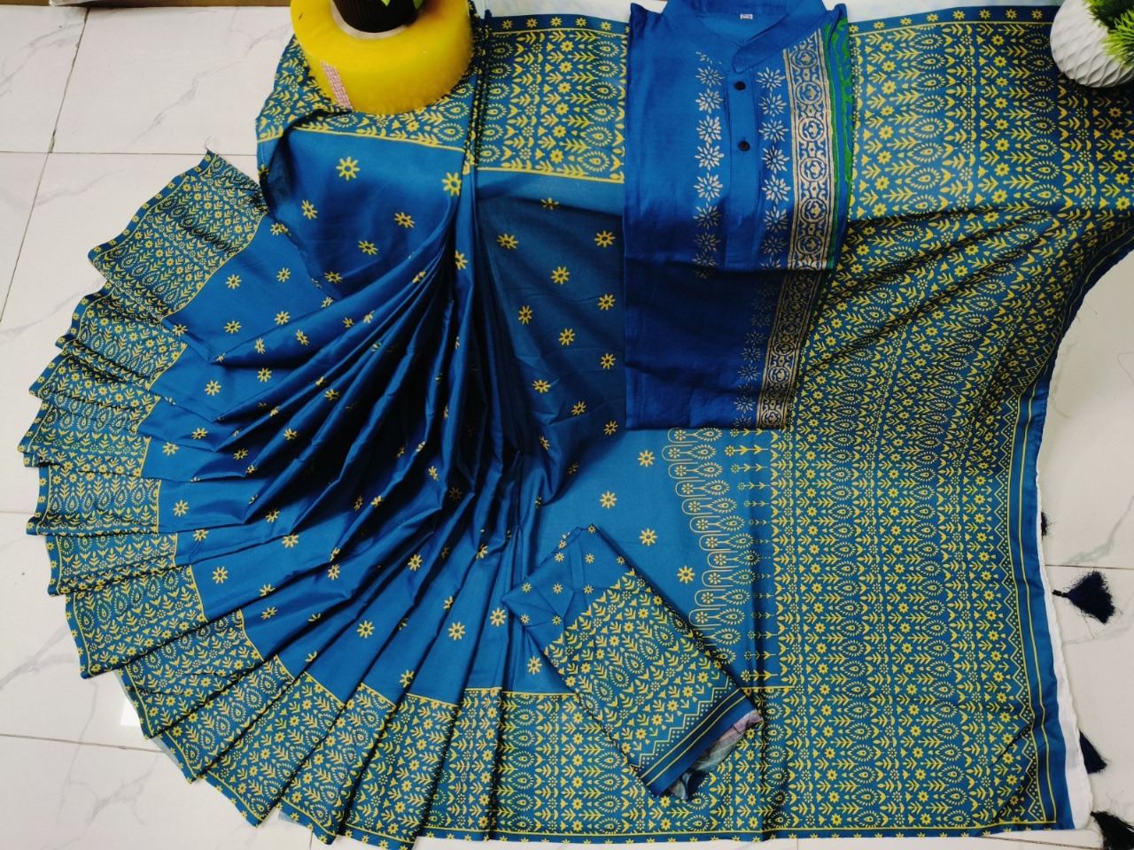 Sharee Panjabi Couple with Blouse Piece