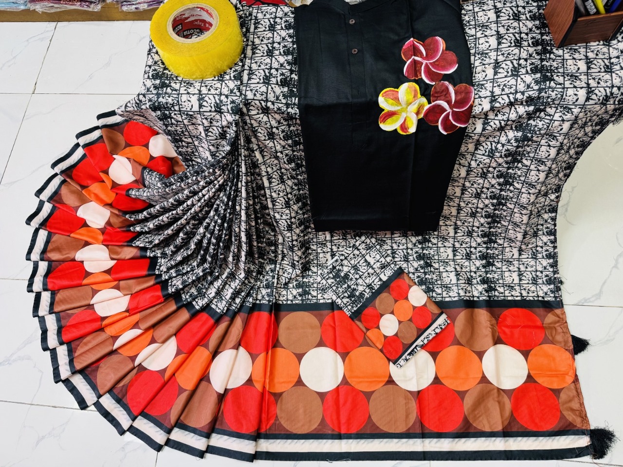 Sharee Panjabi Couple with Blouse Piece