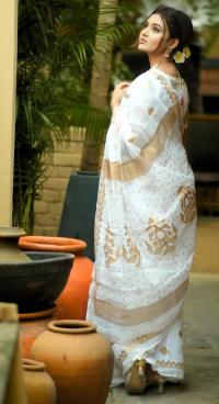Afsan Print Sharee with Blouse Piece
