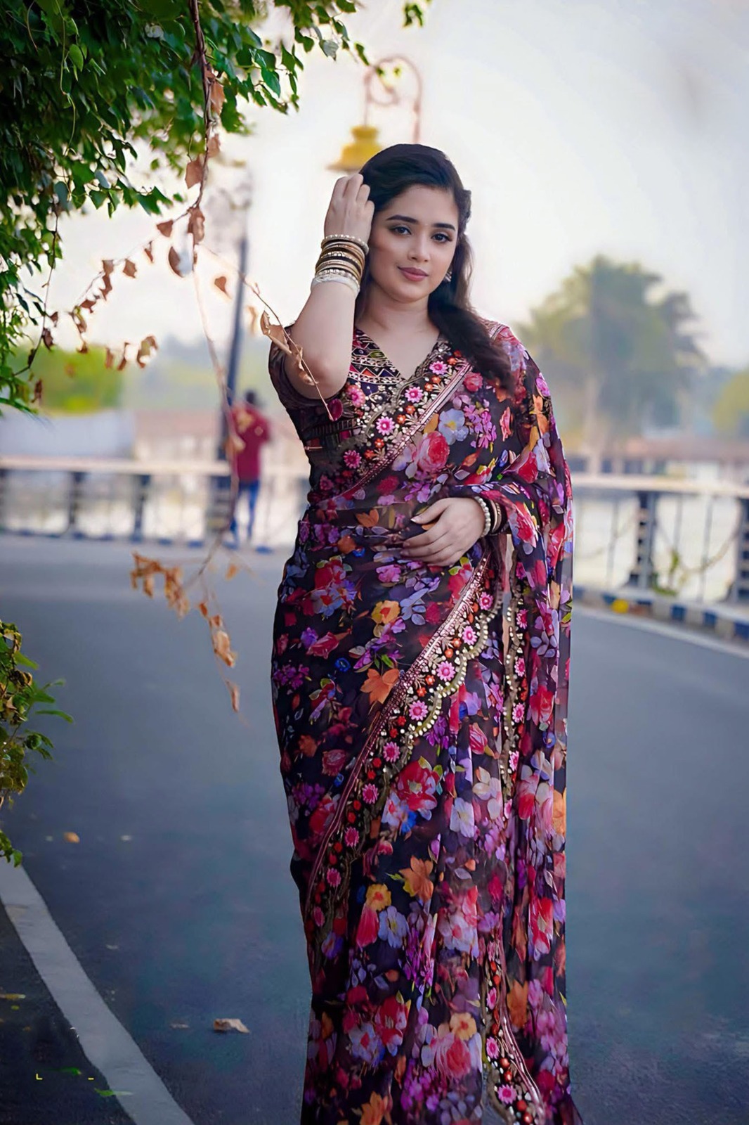 Digital Print Sharee with Blouse Piece