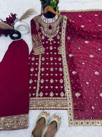 জর্জেট এমব্রয়ডারি থ্রি-পিস