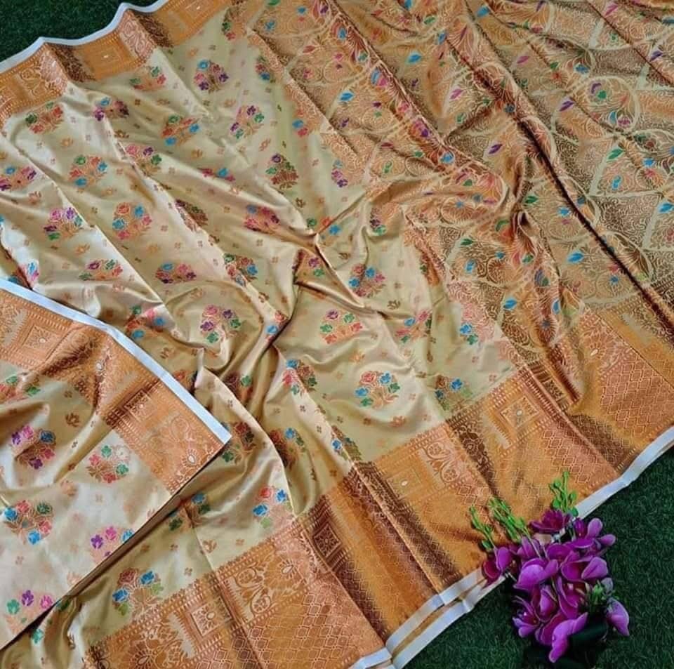 Soft silk katan sharee
