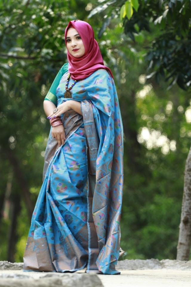 Soft silk katan sharee