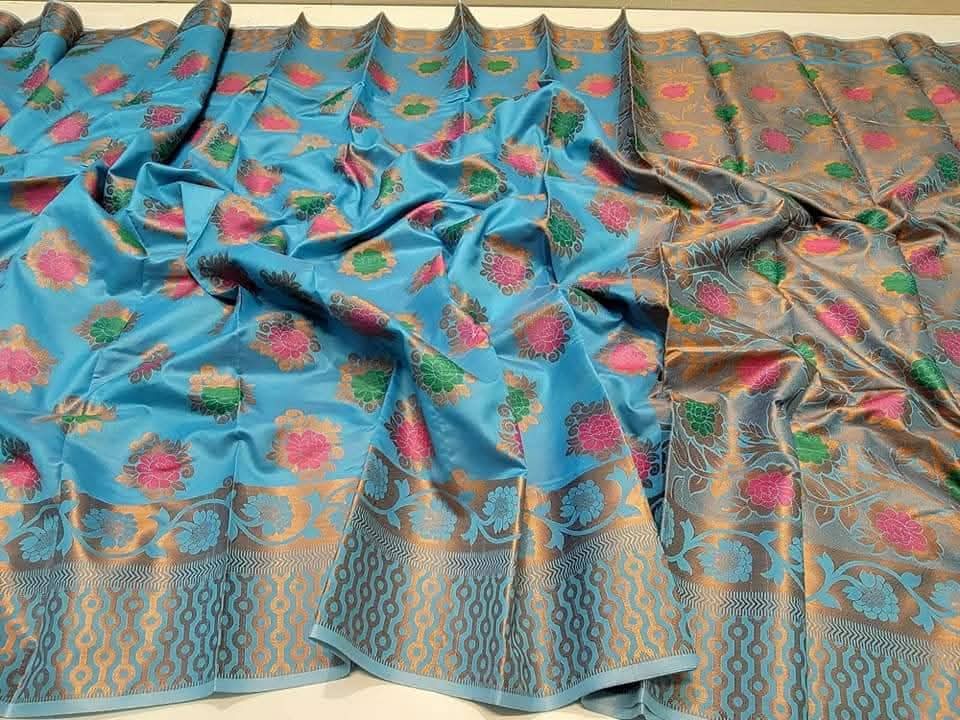 Soft silk katan sharee