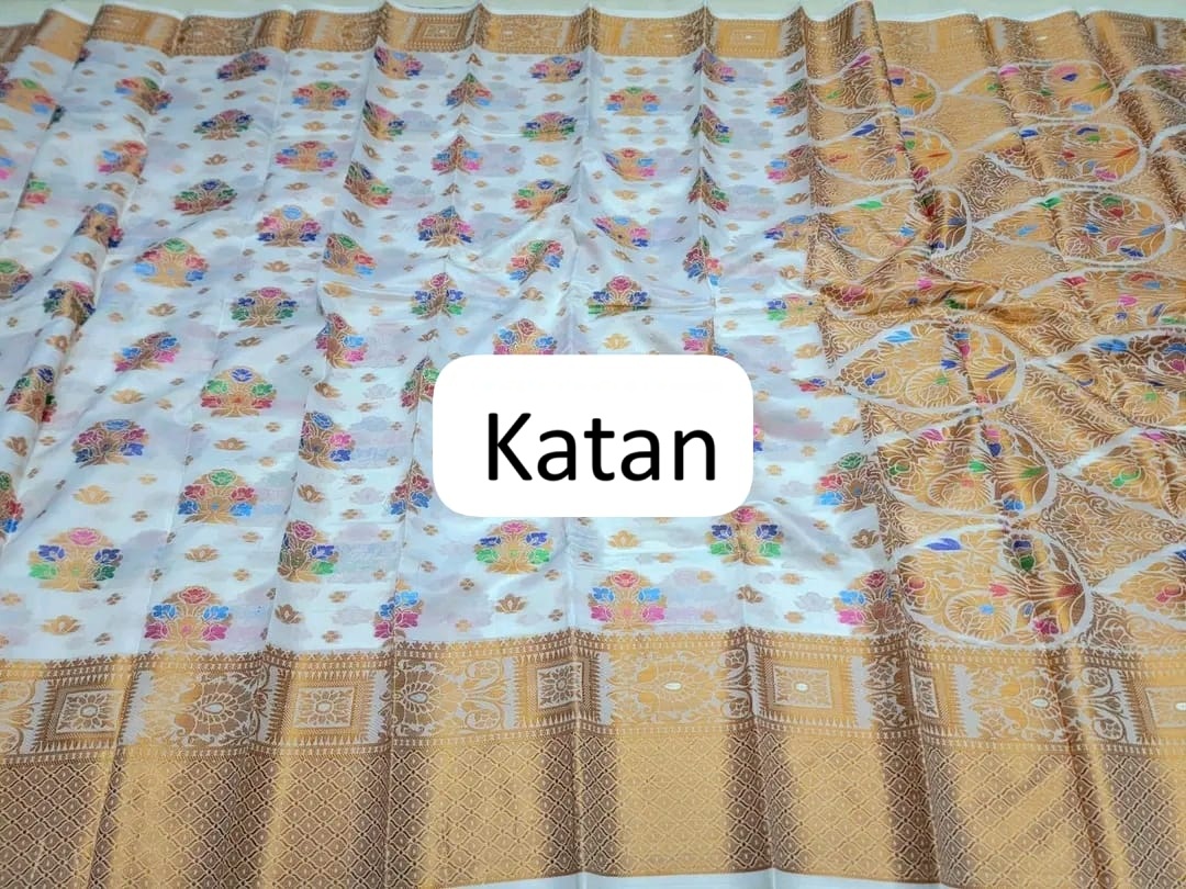 Soft silk katan sharee