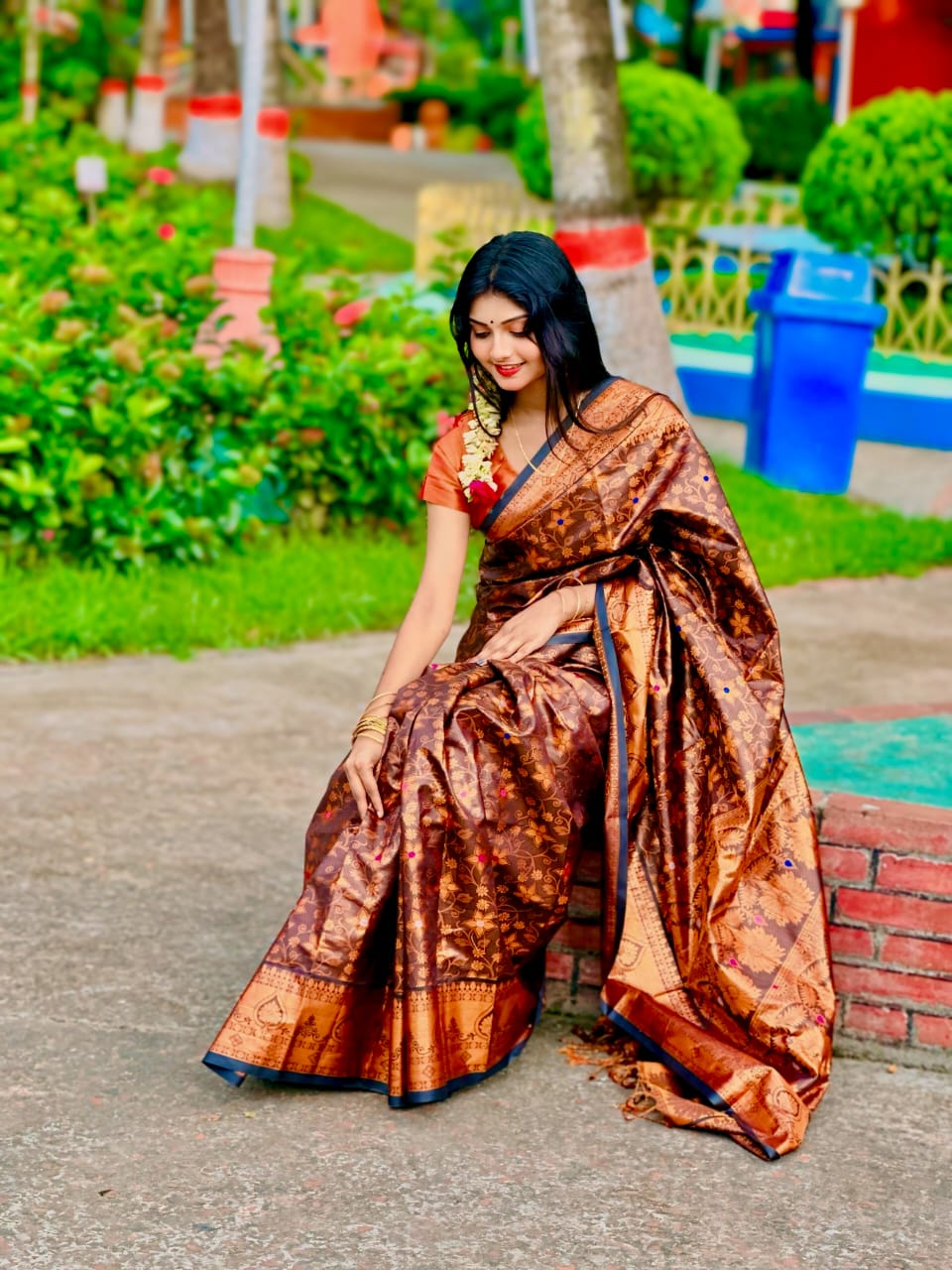 Soft silk katan sharee