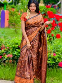 Soft silk katan sharee
