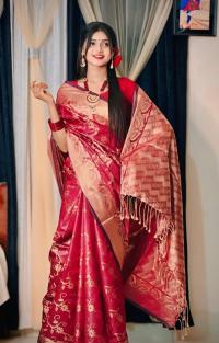 Soft silk katan sharee