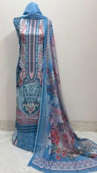Digital Print Cotton Three Piece