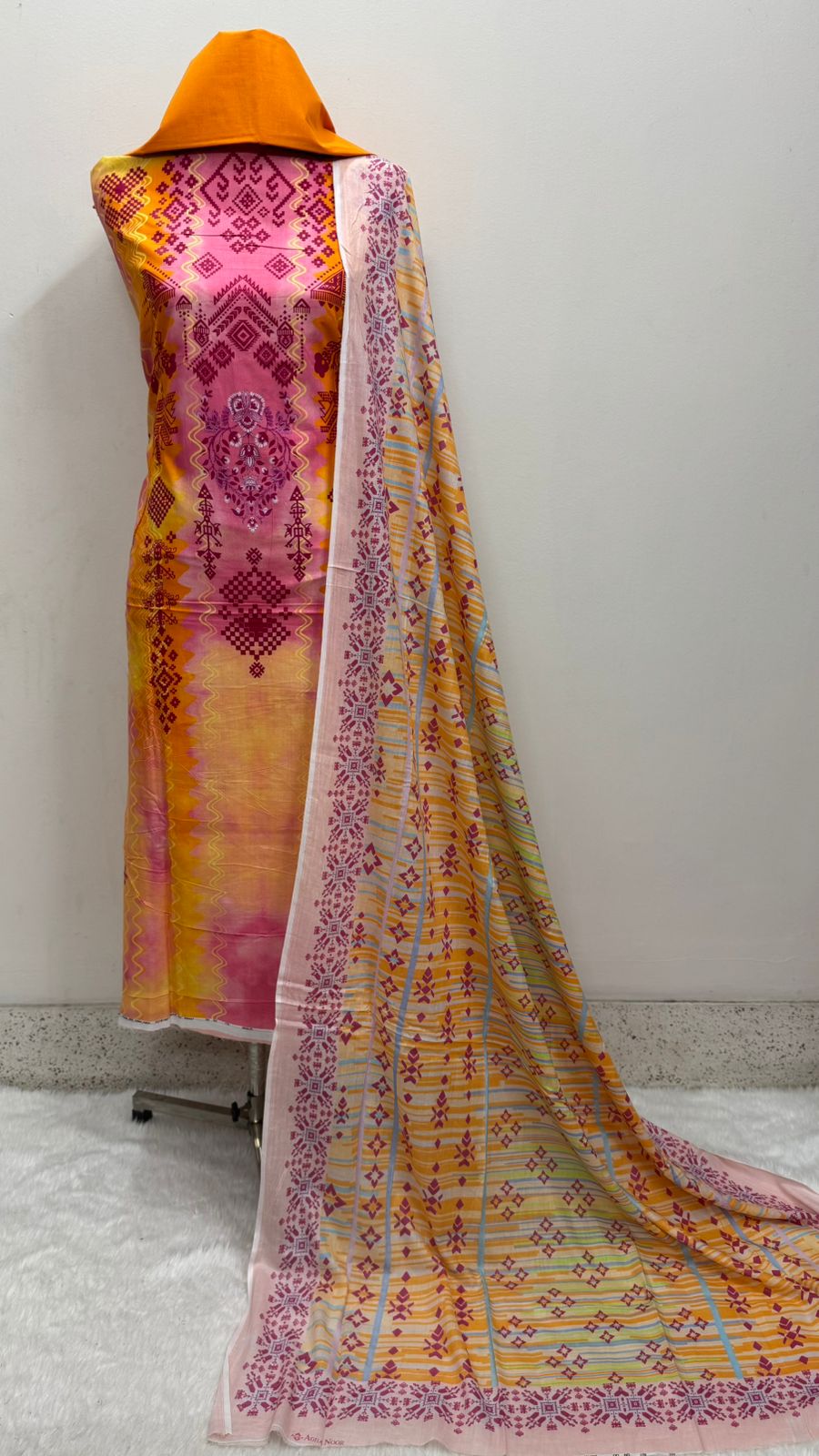 Digital Print Cotton Three Piece