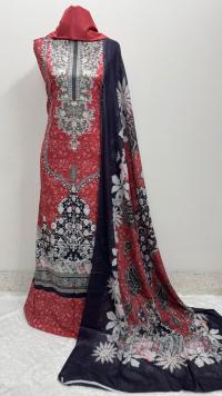 Digital Print Cotton Three Piece