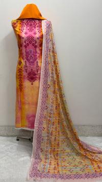 Digital Print Cotton Three Piece