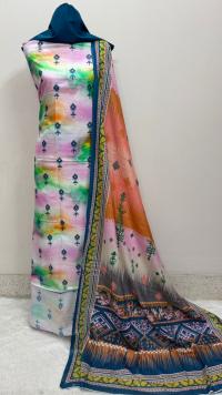 Digital Print Cotton Three Piece