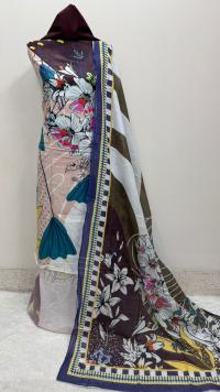 Digital Print Cotton Three Piece