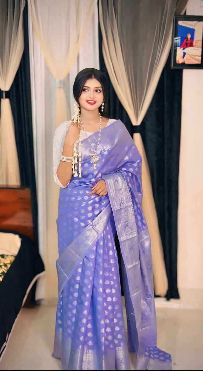 Soft silk katan sharee