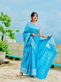 Soft silk katan sharee