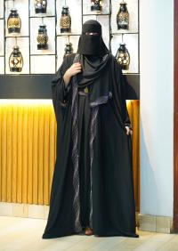 🧕 Dubai Party Borkha – অরিজিনাল দুবাই চেরি ফেব্রিকে ৫ পিসের স্টাইলিশ ফুল সেট