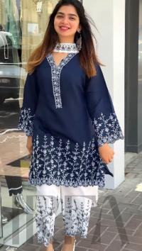 সফট কটন এমব্রয়ডারি থ্রী পিস