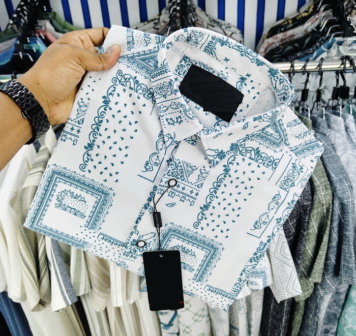 Luxury Popcorn Half Sleeve Print Shirt
