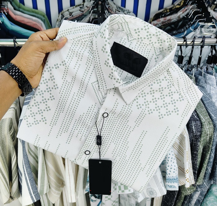 Luxury Popcorn Half Sleeve Print Shirt