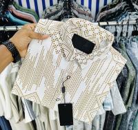 Luxury Popcorn Half Sleeve Print Shirt