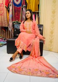 Georgette Embroidery Three Piece
