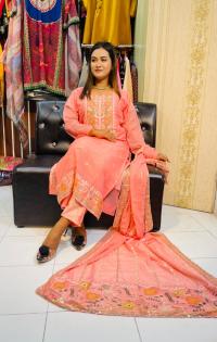 Georgette Embroidery Three Piece
