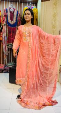 Georgette Embroidery Three Piece