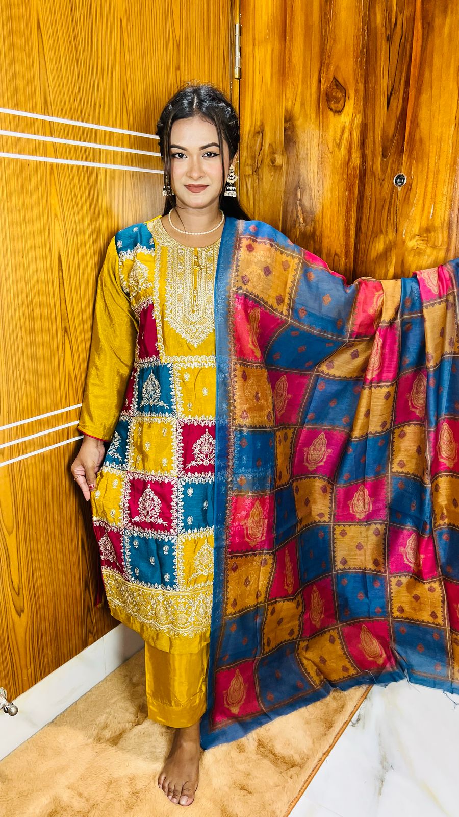 Georgette Embroidery Three Piece