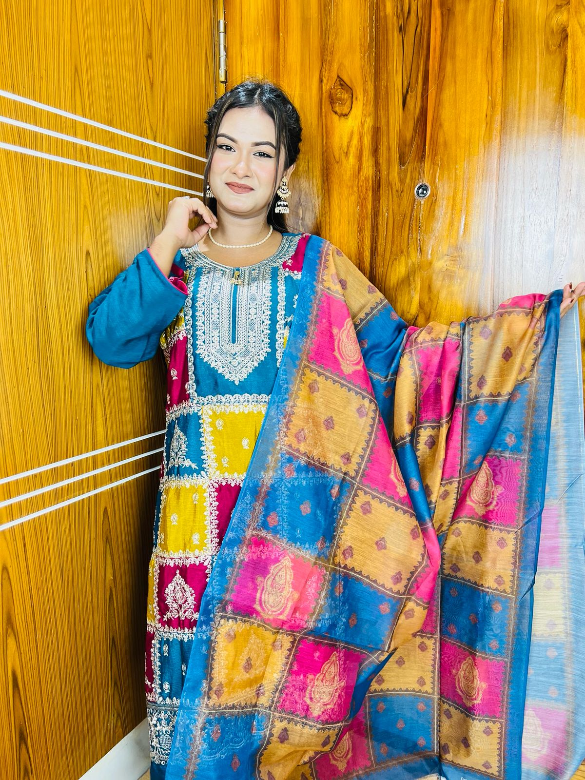 Georgette Embroidery Three Piece