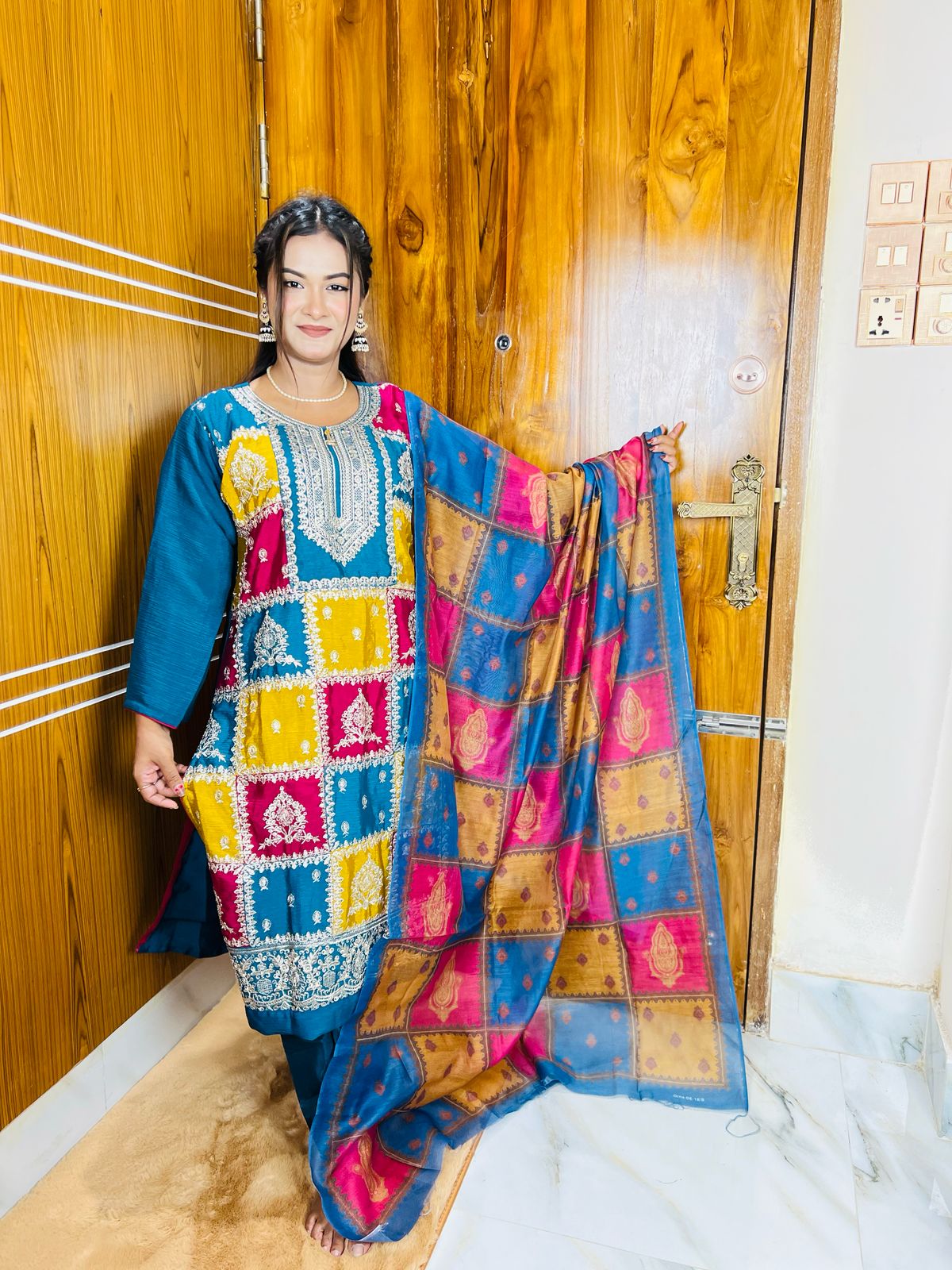 Georgette Embroidery Three Piece