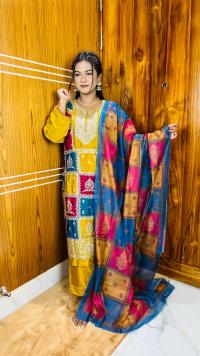 Georgette Embroidery Three Piece