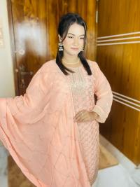 Georgette Embroidery Three Piece
