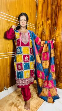 Georgette Embroidery Three Piece