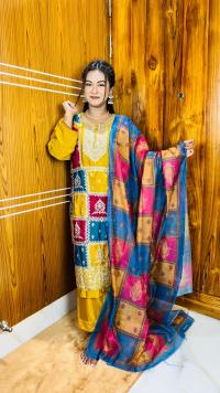 Georgette Embroidery Three Piece
